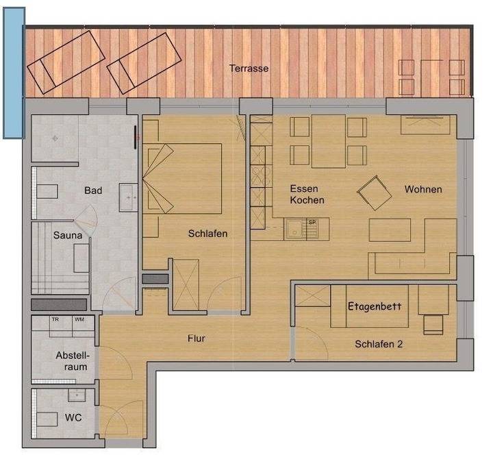 80 m² Ferienwohnung ∙ 2 Schlafzimmer ∙ 6 Gäste – Bild 20