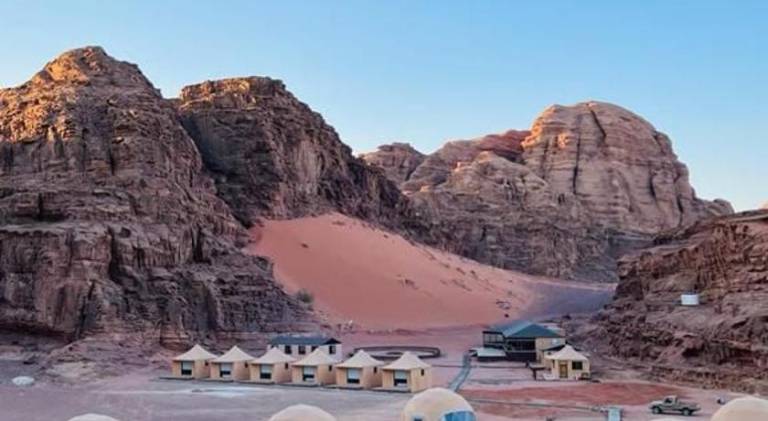 Golden sunset luxury camp in Aqaba