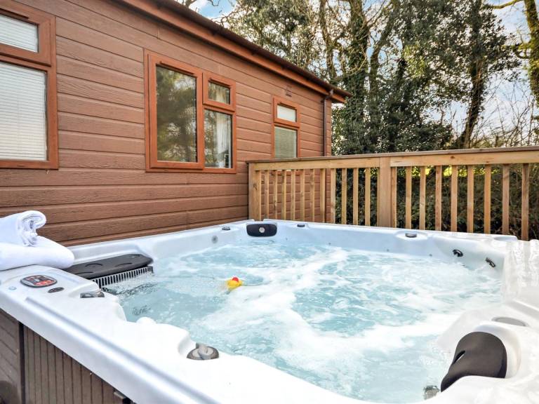Lodge with hot tub & yard | Dogs allowed in Okehampton