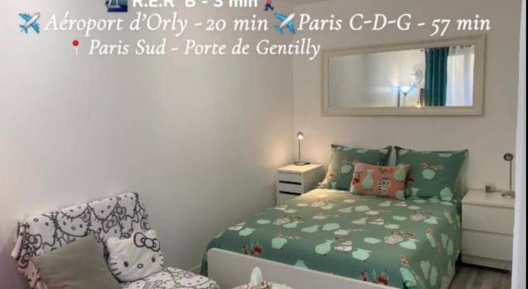 Rental apartment with 1 room for 4 persons in Le Kremlin-Bicetre