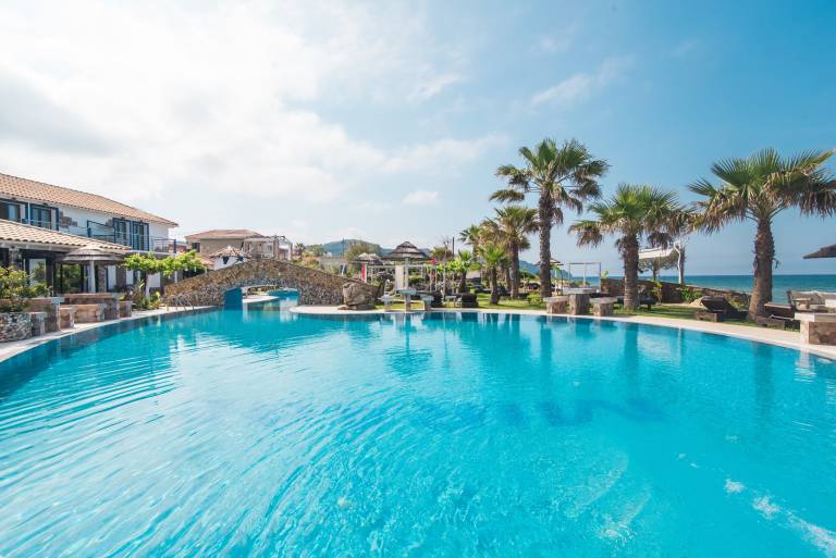 Studio Apartment 'Mirage Arillas Studio Type A1' near Beach with Balcony, Pool & Wi-Fi in Corfu
