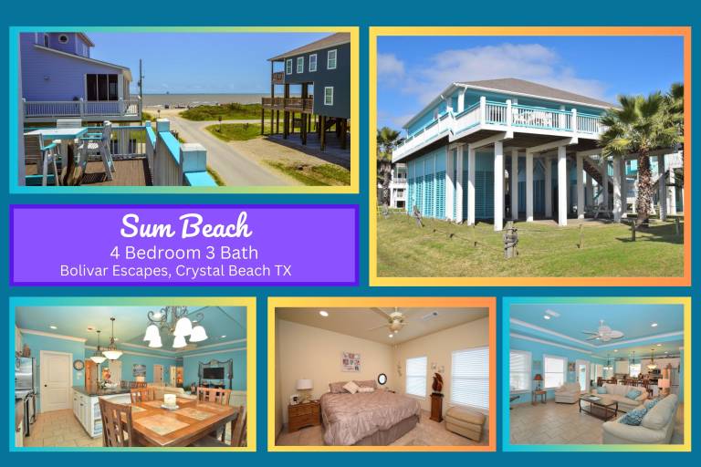 Fully equipped house with BBQ & yard | Beach view | Dogs allowed in Bolivar, TX