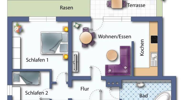 Apartment with 2 rooms for 4 persons — photo 5