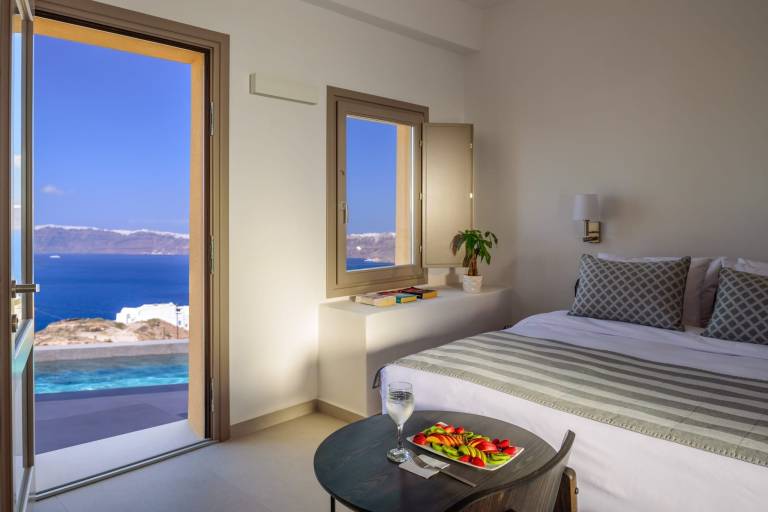 Ferienwohnung mit Pool in Akrotiri, Santorin f&uuml;r max. 2 Personen