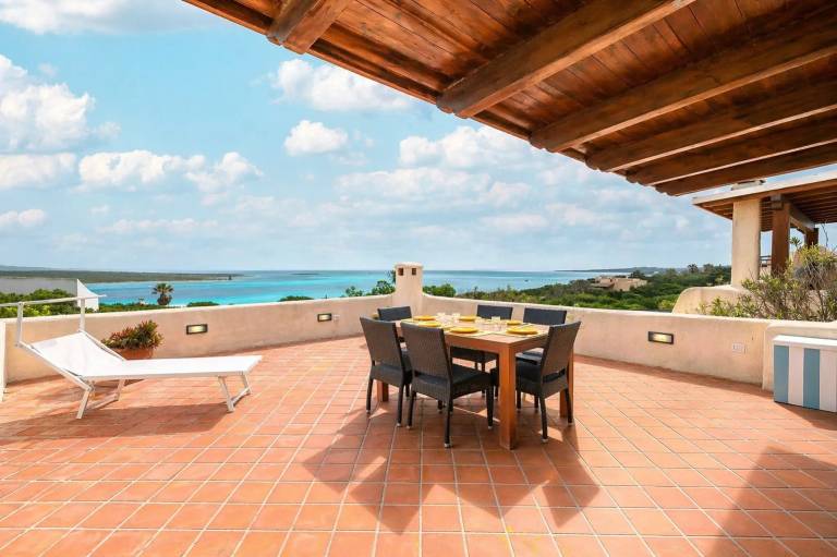 Holiday Home 'Casa Marina' with Sea View, Private Beach Access, and Air Conditioning in Stintino