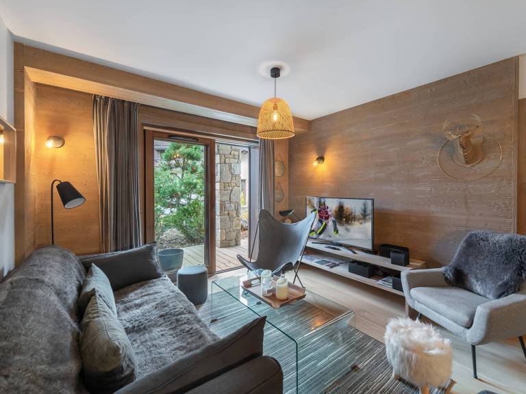 Cozy apartment in Rochebrune, pool and parking in Megève