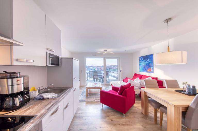 5-Sterne Ferienwohnung Wohlfühloase in der Hafenresidenz - Hafenblick & Sauna in Waren (Müritz)