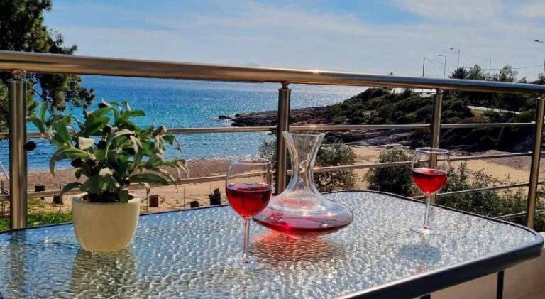 Holiday apartment with garden & terrace in Thasos