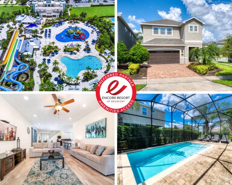 Elegant Home near Disney with Private Pool and Waterpark & Resort Access at Encore Resorts Reunion - 430LA in Osceola, FL