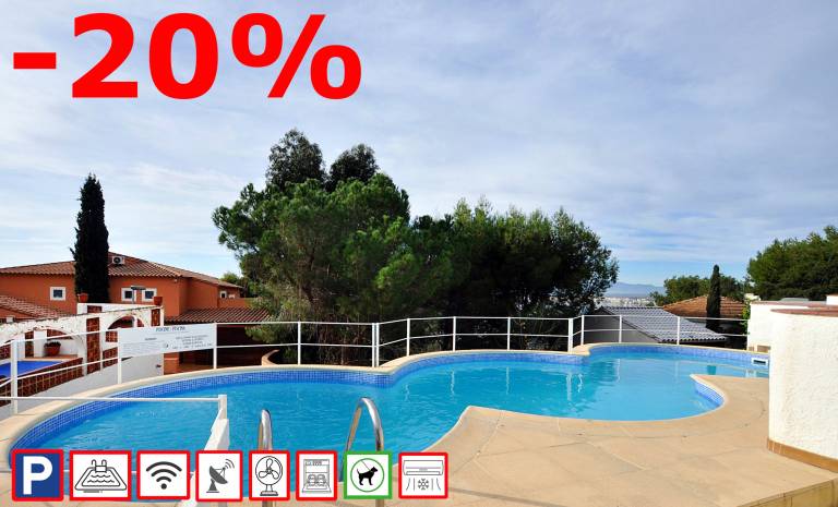 Fully equipped wonderful apartment with pool & terrace | Beach nearby | Pet-friendly in Roses