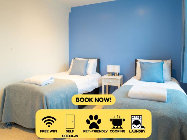 Charlotte House: Central 2BR 2BATH Retreat – Sleeps 6 in Ipswich