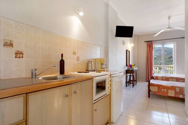 Studio "Dolphin Studio Sea View 10" with Private Balcony, Shared Garden & Wi-Fi — photo 4