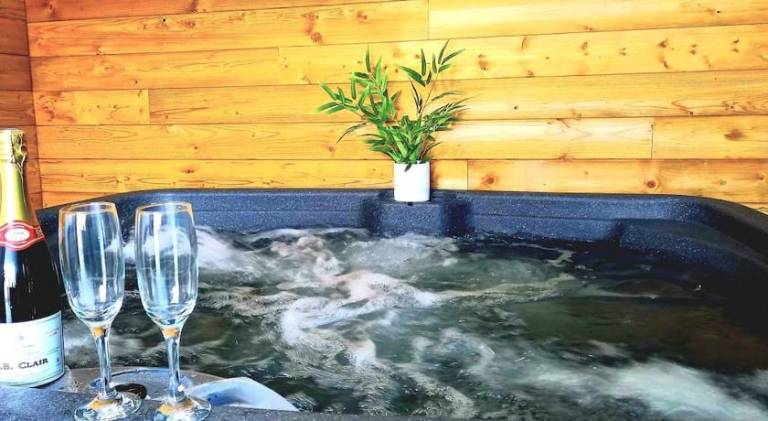 Apartment with patio & hot tub in Roanne
