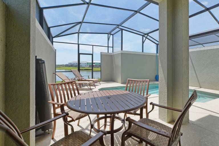 Vacation home with patio & private pool | Water view in Lake Buena Vista, FL
