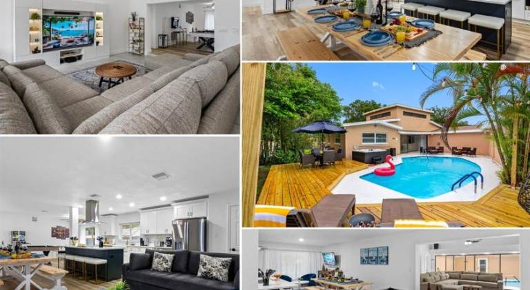 5-Bedroom Home with Private Pool and Hot Tub, 15 Minutes from Clearwater Beach in Clearwater, BC