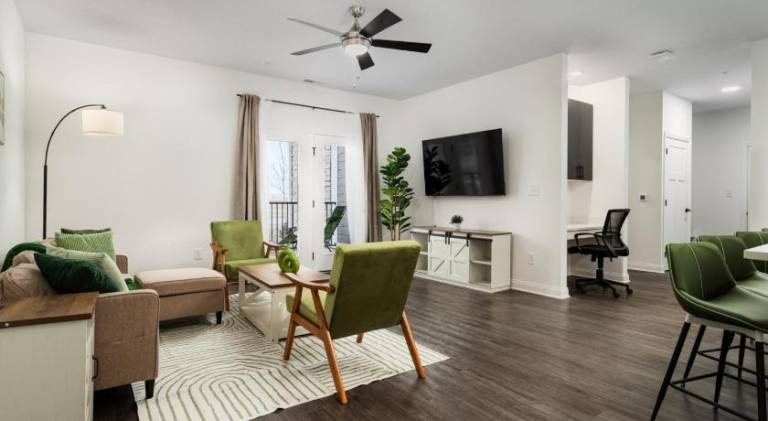 Golden Sun Spacious 1BR Pond View King Bed WFH Gym — photo 2