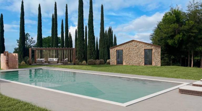 Holiday apartment with patio, yard & pool in Montepulciano
