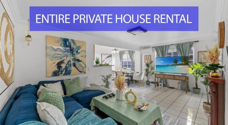 Entire Private Home with 4 Bedrooms 2 Bathrooms, Garage & Gated Yard, Near San Diego Gaslamp, Beach, in National City, CA