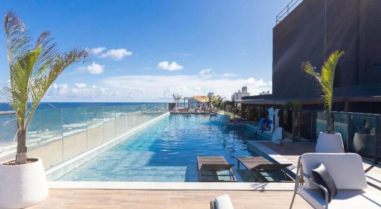 Holiday apartment with garden, pool & terrace in Salvador