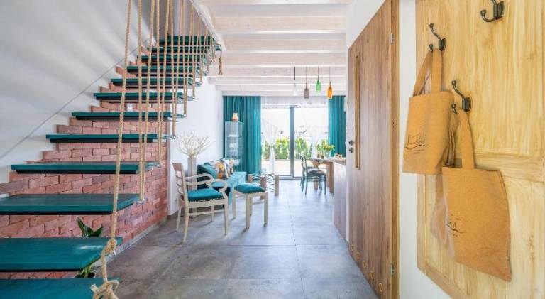 Apartment with terrace, yard & private pool in Darlowo