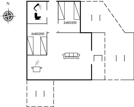 55 m² Ferienhaus ∙ 2 Schlafzimmer ∙ 4 Gäste – Bild 24