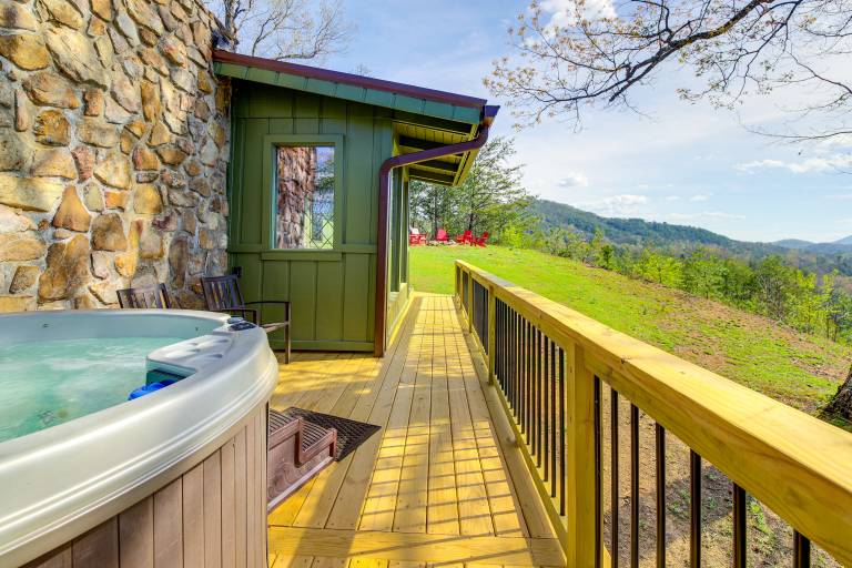 Camp Themed Sevierville Cabin w/ Hot Tub + Teepee! in Sevierville, TN