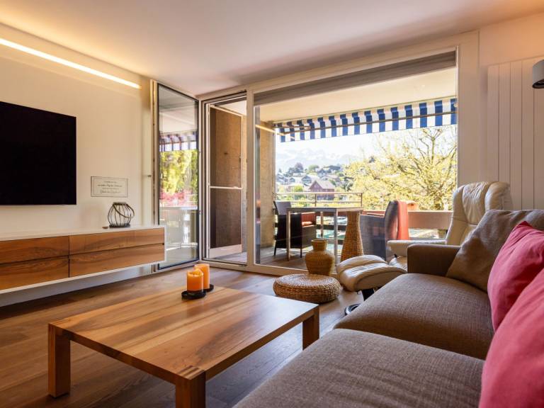 Ferienwohnung mit Hund inSpiez, Berner Oberland  f&uuml;r max. 4 Personen