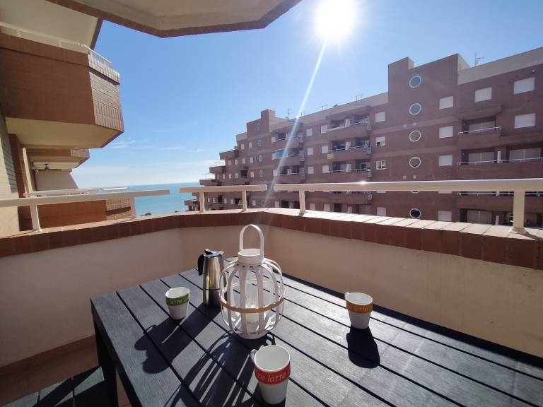 Apartment with pool, terrace & yard | Sea view in Oropesa del Mar
