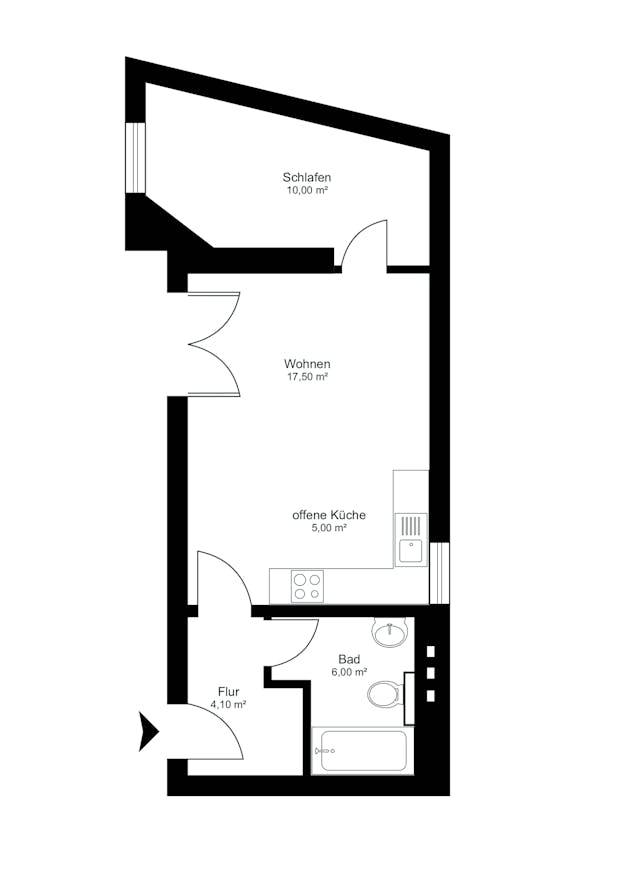 43 m&sup2; Ferienwohnung