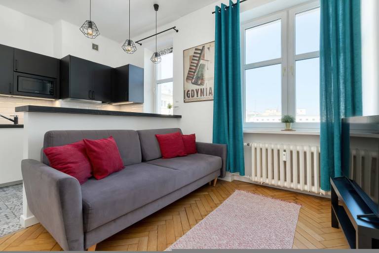 Skwer Ko ciuszki 10 Gdynia Compact Apartment in the City Center City Beach in Gdynia