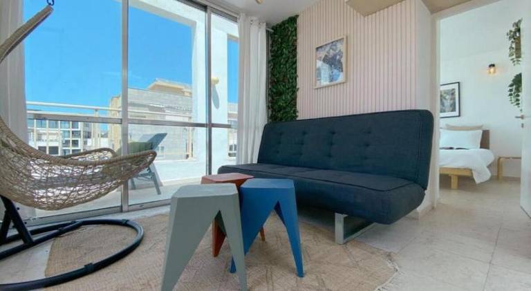 Sea View Duplex On Frishman Beach 2Bdr apt and BBQ in Tel Aviv