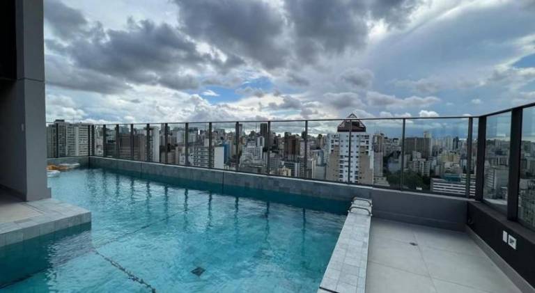 Apartment with yard & sauna in Paulista