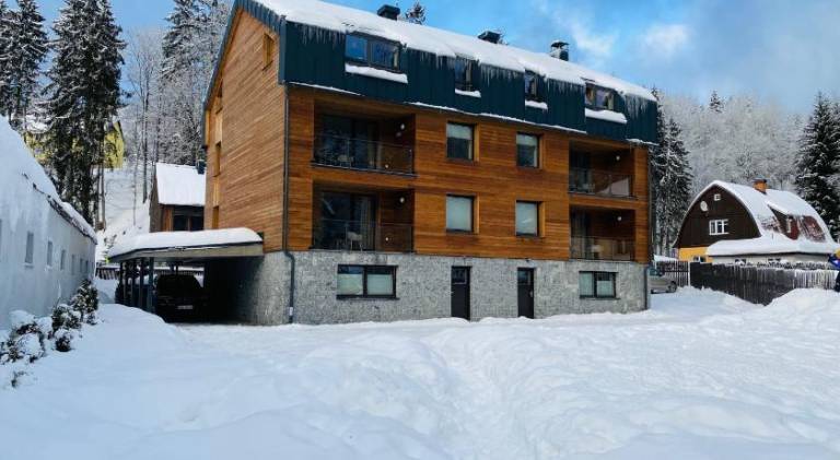 Apartment with yard in Spindleruv Mlyn