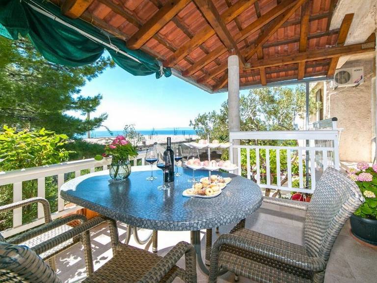 Rental apartment with garden | Garden view in Brela