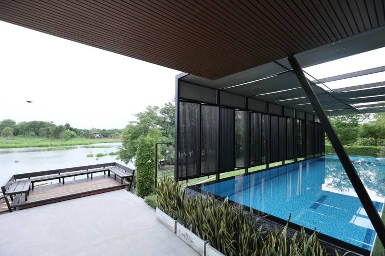 Vacation home with patio, yard & private pool | Suitable for remote work in Ayutthaya