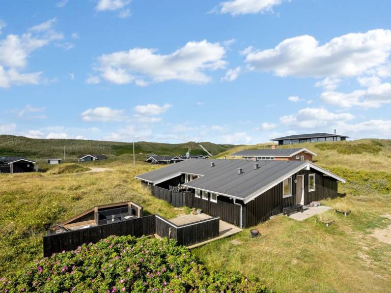Vacation home with patio & sauna in Hvide Sande