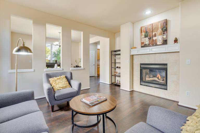 Bothell Retreat Home Gym Fireplace & More