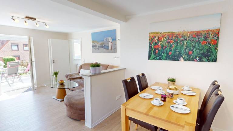 Strandnahe 5-Sterne Doppelhaushälfte mit Strandkorb & Terrasse für 4 Gäste in Groemitz