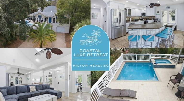 Coastal Luxe Retreat - Heated Pool & Spa - Games in Hilton Head Island, SC