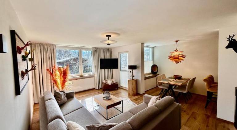 Rental apartment with patio & yard in See