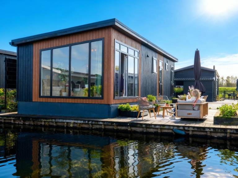 Wasserchalet in Giethoorn modern eingerichtet