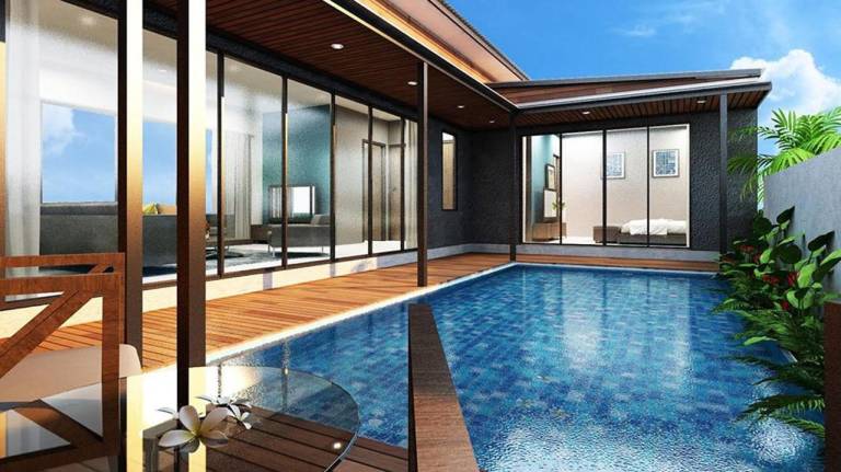 Villa with private pool, grill & yard in Phetchaburi