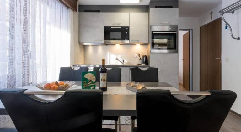 Rental apartment with barbeque & garden in Saas Grund