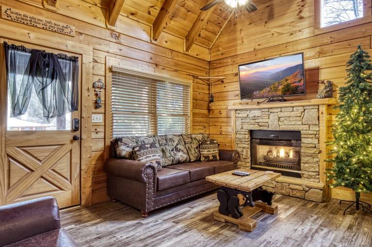 Cabin with grill, pool & hot tub | Mountain view — photo 5
