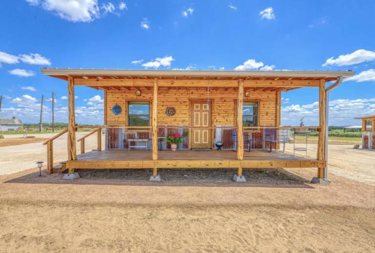 Children-friendly cabin with patio & private pool | Dogs allowed in Fredericksburg, TX