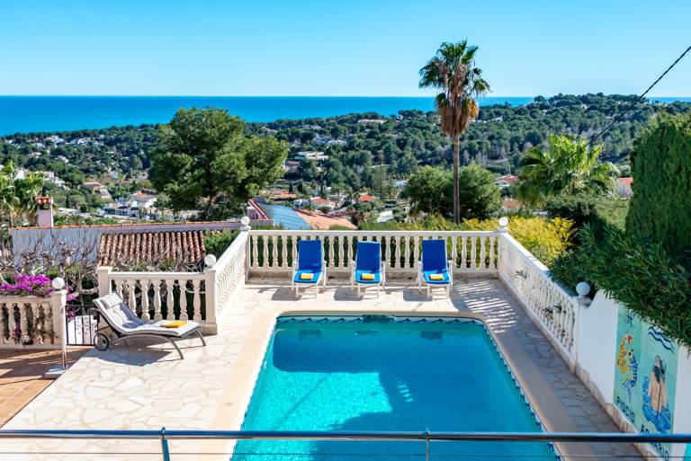 Villa with garden, patio & private pool in Mora