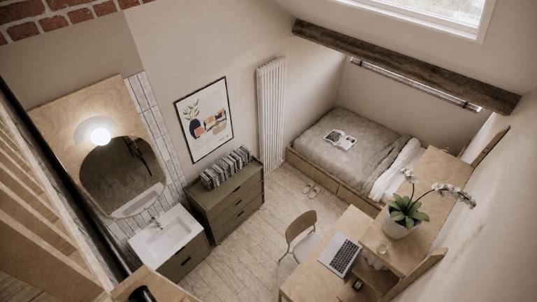 500 m&sup2; Privatzimmer