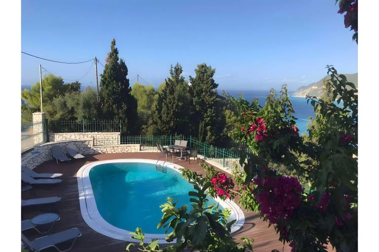 Apartment 'Villa Milia - Sea View' with Sea View, Wi-Fi and Air Conditioning in Lefkada