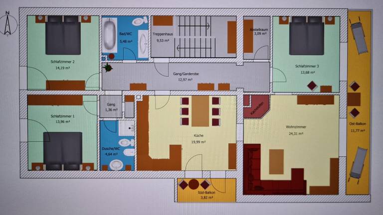 Ferienwohnung Rachel 110qm