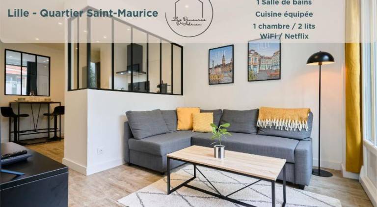 Le Chanzy - Terrasse, metro 7 min, Lille in Lille